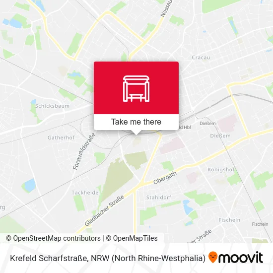 Krefeld Scharfstraße map