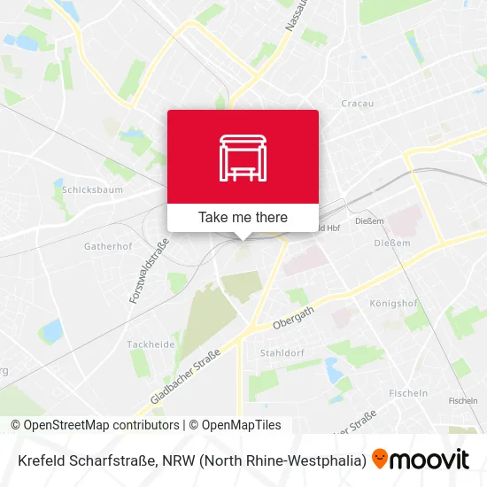 Krefeld Scharfstraße map