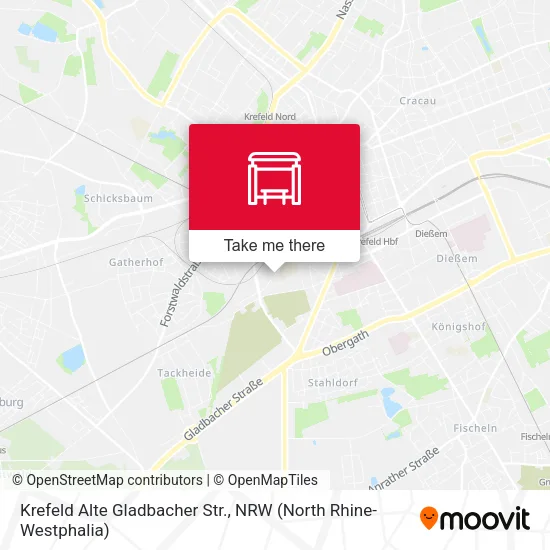 Карта Krefeld Alte Gladbacher Str.