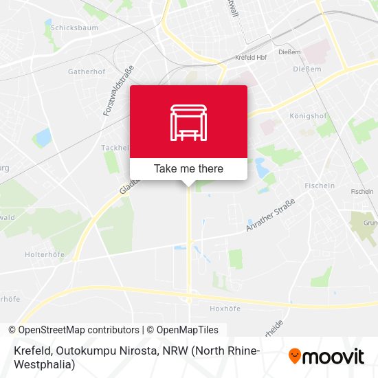 Krefeld, Outokumpu Nirosta map
