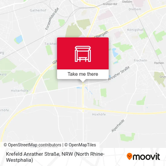 Карта Krefeld Anrather Straße