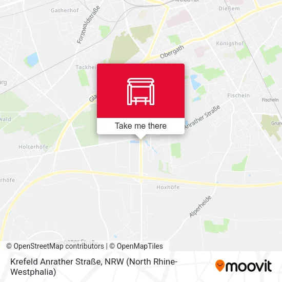 Карта Krefeld Anrather Straße