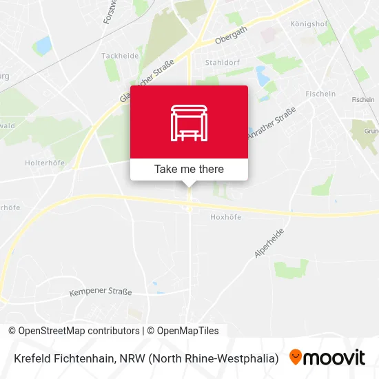 Krefeld Fichtenhain map