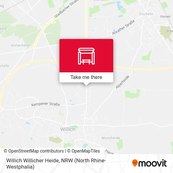 Willich Willicher Heide map