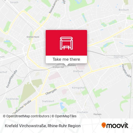 Krefeld Virchowstraße map