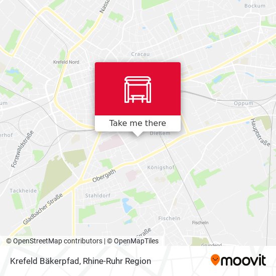 Krefeld Bäkerpfad map