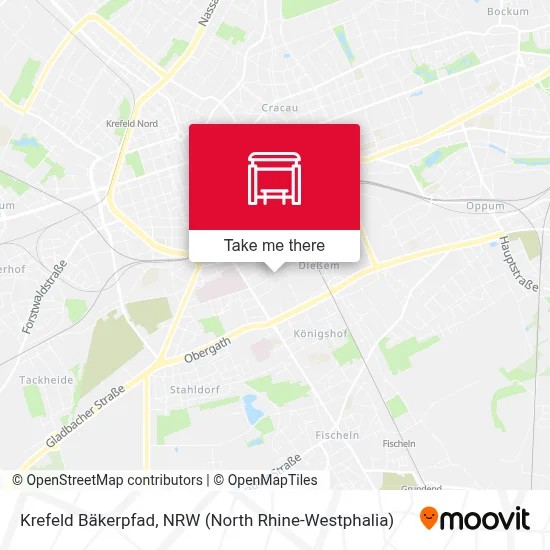 Krefeld Bäkerpfad map