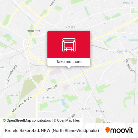 Карта Krefeld Bäkerpfad
