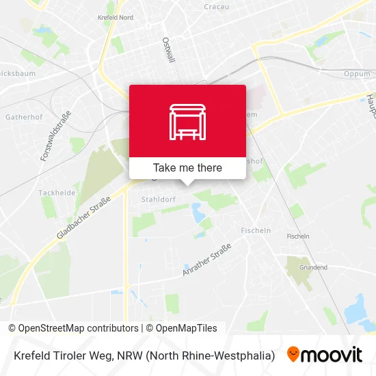 Krefeld Tiroler Weg map