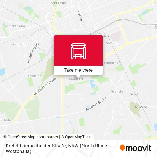 Карта Krefeld Remscheider Straße