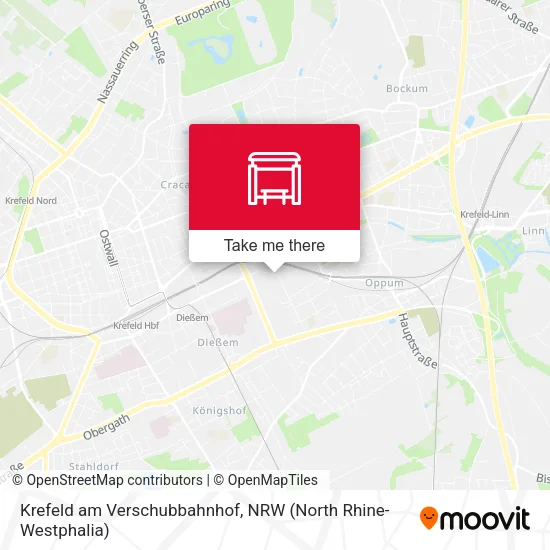 Карта Krefeld am Verschubbahnhof