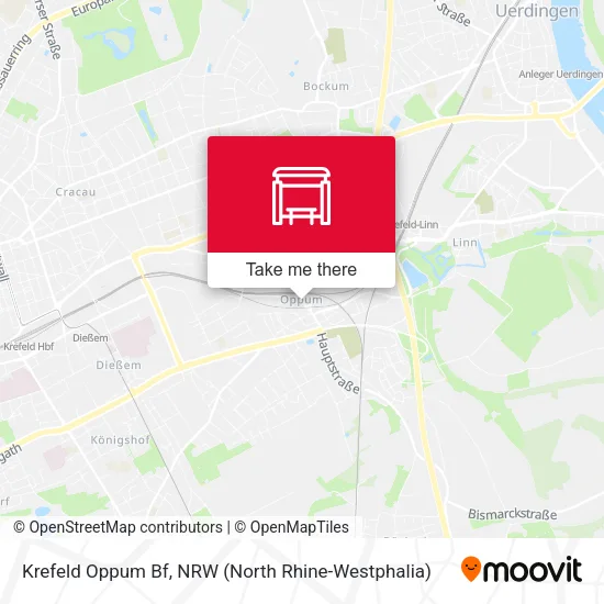 Карта Krefeld Oppum Bf