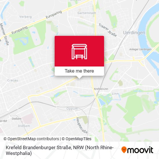 Krefeld Brandenburger Straße map