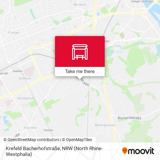 Krefeld Bacherhofstraße map