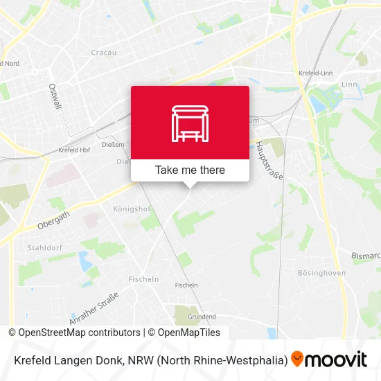 Карта Krefeld Langen Donk