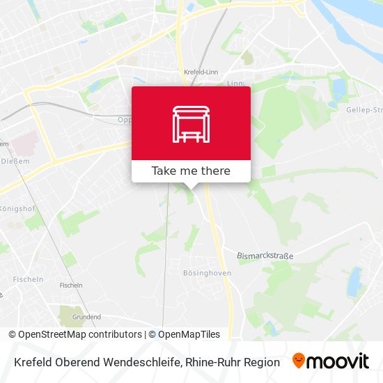 Krefeld Oberend Wendeschleife map