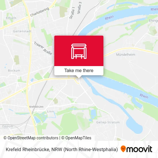 Карта Krefeld Rheinbrücke