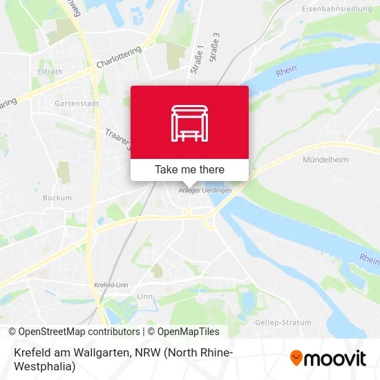 Krefeld am Wallgarten map