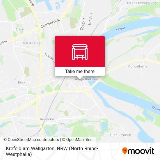 Krefeld am Wallgarten map