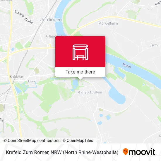 Карта Krefeld Zum Römer