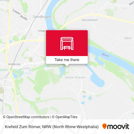 Карта Krefeld Zum Römer
