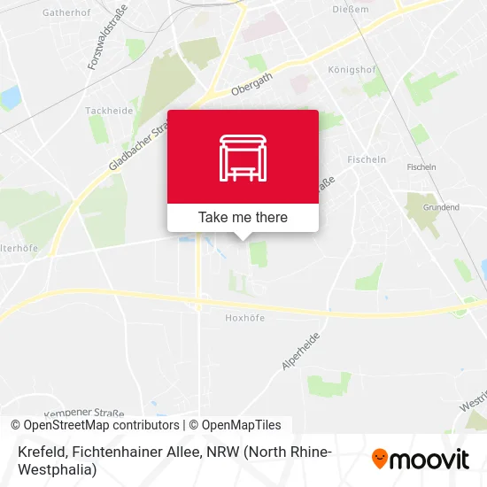 Krefeld, Fichtenhainer Allee map
