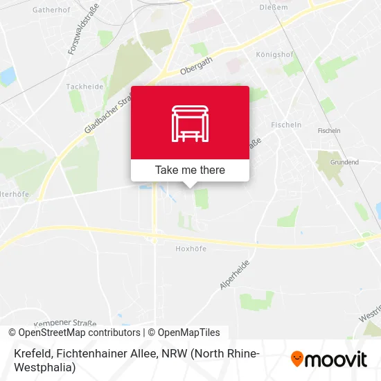 Krefeld, Fichtenhainer Allee map