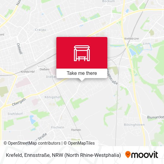 Krefeld, Ennsstraße map