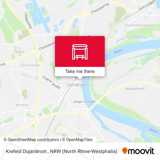 Карта Krefeld Dujardinstr.