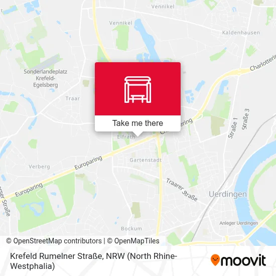 Krefeld Rumelner Straße map