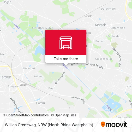 Willich Grenzweg map