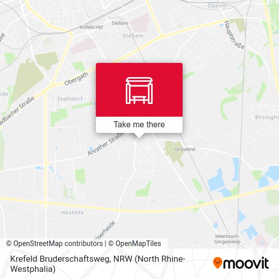 Krefeld Bruderschaftsweg map