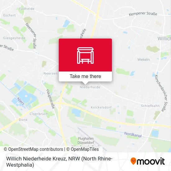 Willich Niederheide Kreuz map