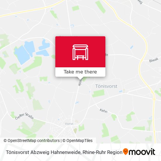 Tönisvorst Abzweig Hahnenweide map
