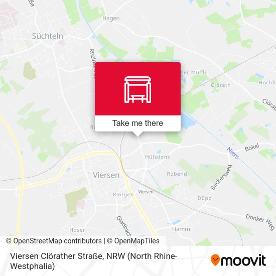 Карта Viersen Clörather Straße