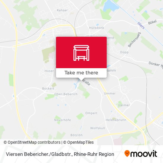 Viersen Bebericher./Gladbstr. map