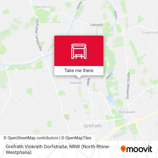 Карта Grefrath Vinkrath Dorfstraße