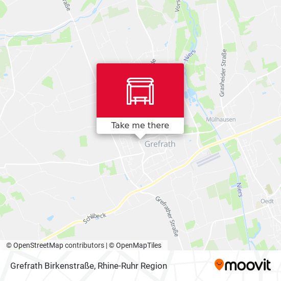 Grefrath Birkenstraße map