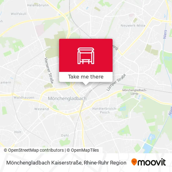 Карта Mönchengladbach Kaiserstraße