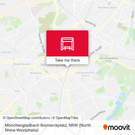 Карта Mönchengladbach Bismarckplatz