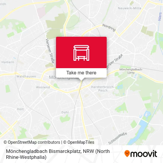 Карта Mönchengladbach Bismarckplatz