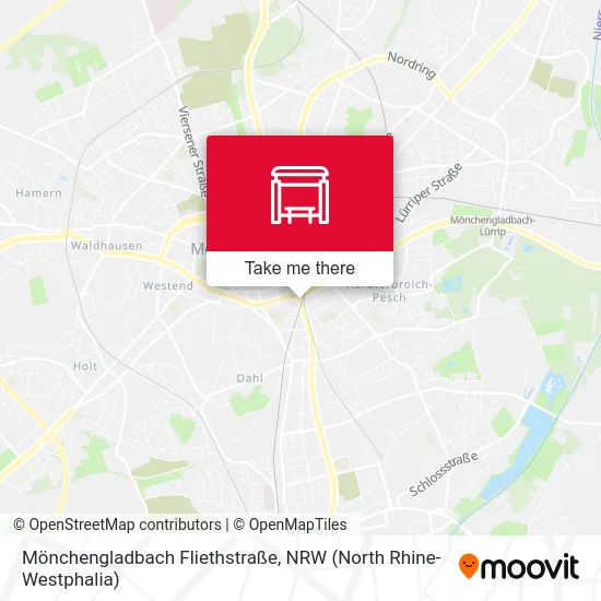 Карта Mönchengladbach Fliethstraße