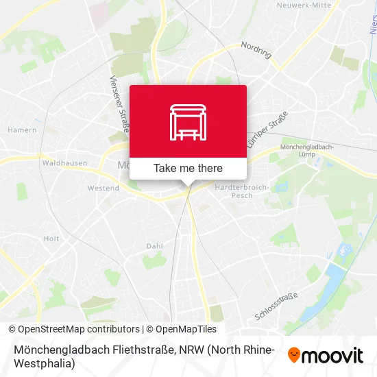Карта Mönchengladbach Fliethstraße