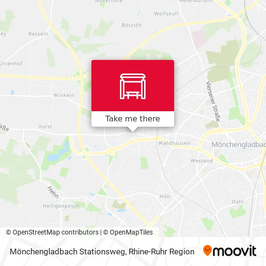 Карта Mönchengladbach Stationsweg