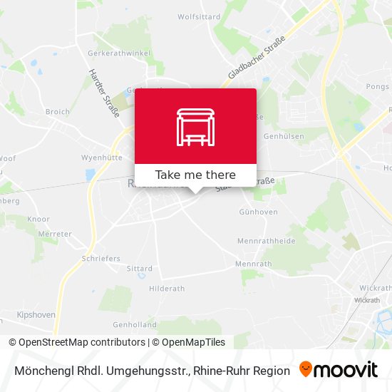 Карта Mönchengl Rhdl. Umgehungsstr.