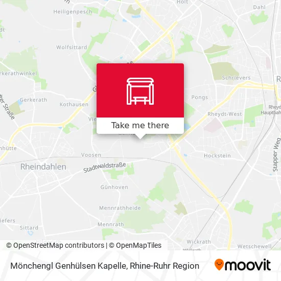 Карта Mönchengl Genhülsen Kapelle