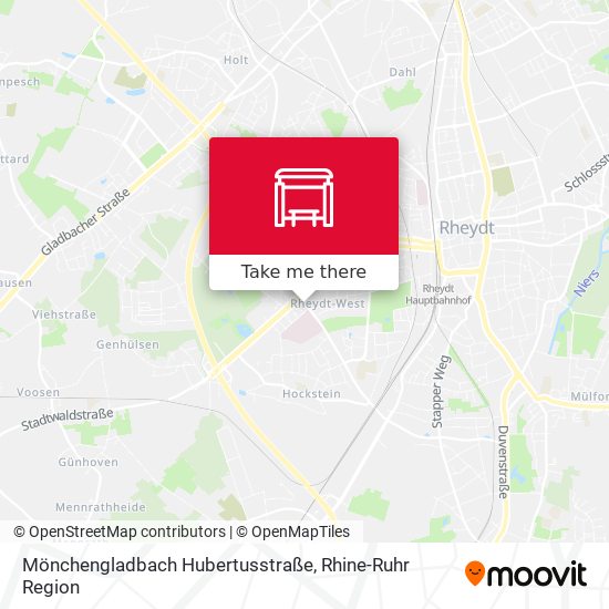 Карта Mönchengladbach Hubertusstraße
