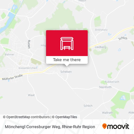 Карта Mönchengl Corresburger Weg