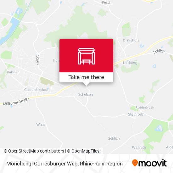 Mönchengl Corresburger Weg map
