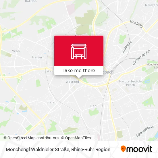 Карта Mönchengl Waldnieler Straße